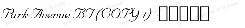 Park Avenue BT (COPY 1)字体转换